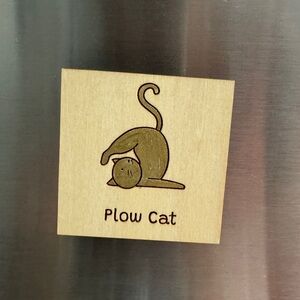Cat Yoga Magnet - Plow Cat Pose